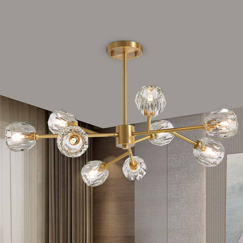 9 Lights Sputnik Globe Crystal Chandelier