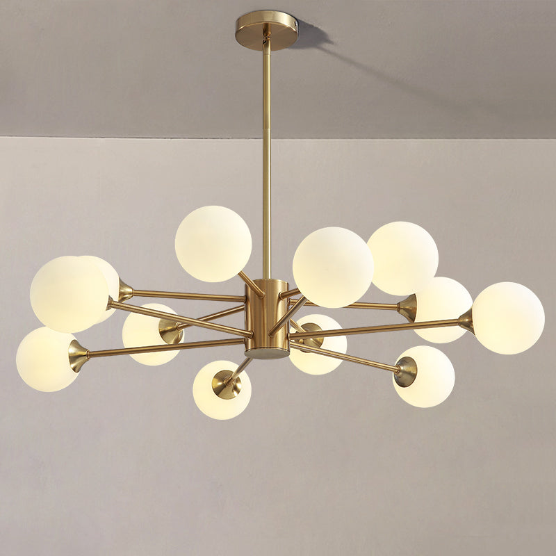 Sputnik Gold Globe Double Layers 12 Lights Chandelier