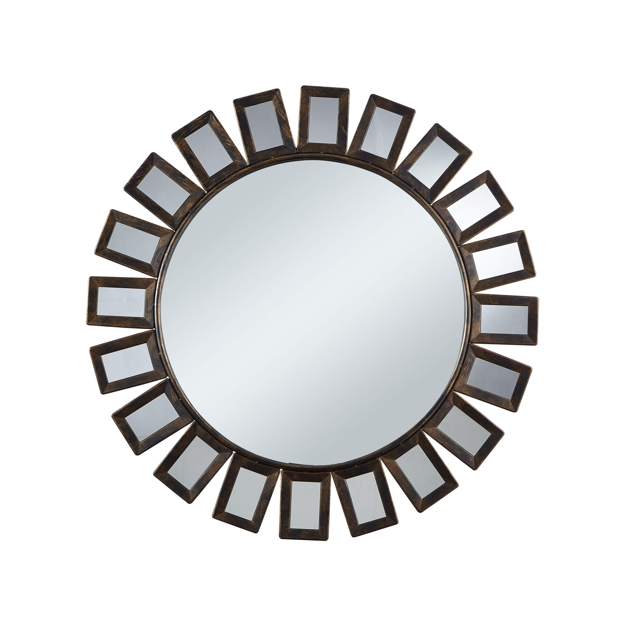 Vintage-Black-Metal-Frame-Round-Wall-Mirror