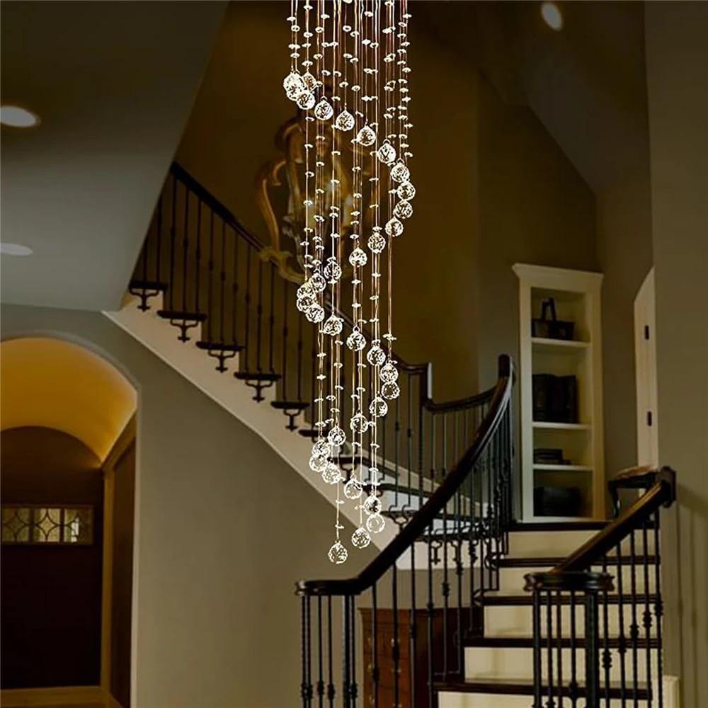 MOOONI-Raindrop-Spiral-Crystal-Chandelier-Staircase