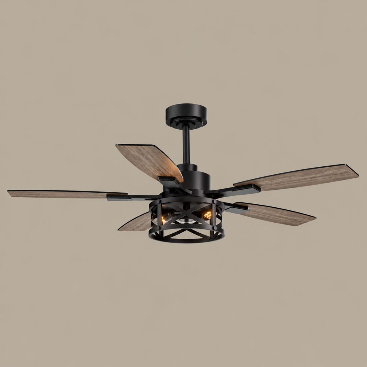 Barnwell 52-In Farmhouse Cage Ceiling Fan