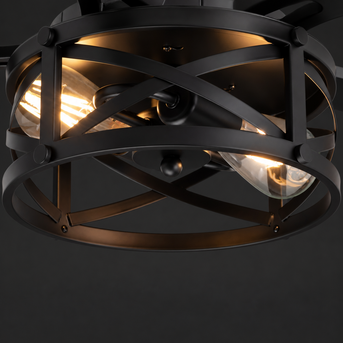Barnwell 52-In Farmhouse Cage Ceiling Fan