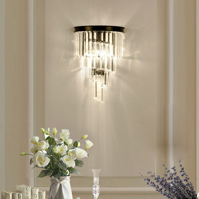 Modern 4-Tiers Crystal Wall Sconce - Living Room | Siljoy