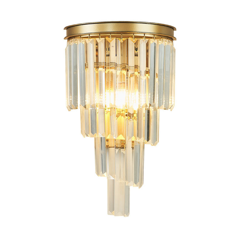 Modern 4-Tiers Crystal Wall Sconce - Gold | Siljoy