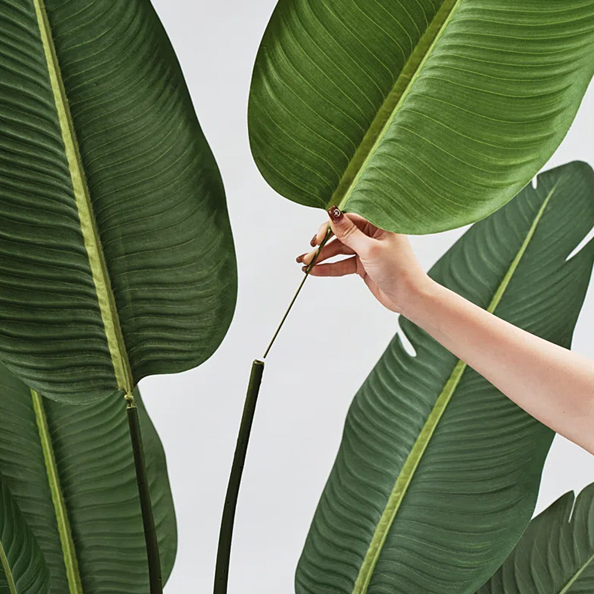 Artificial Faux Banana Tree in Pot – Realistic Faux Indoor Floor Plant for Home & Office Décor