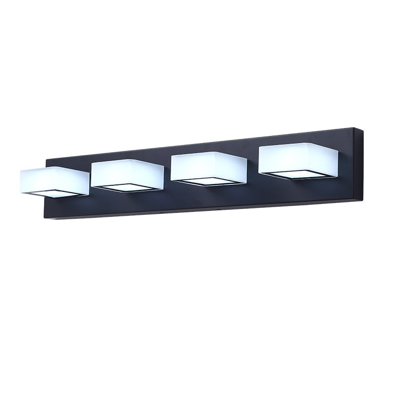 Black LED Modern Vanity Light - White Background | Siljoy