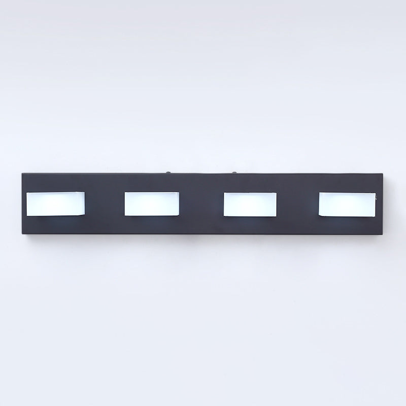 Black LED Modern Vanity Light - White Background | Siljoy