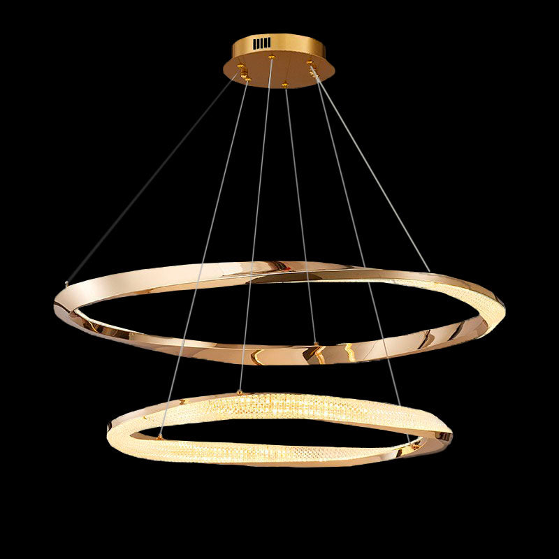 Gold Multi-layer Ring Chandelier - 2 Rings | Sofary