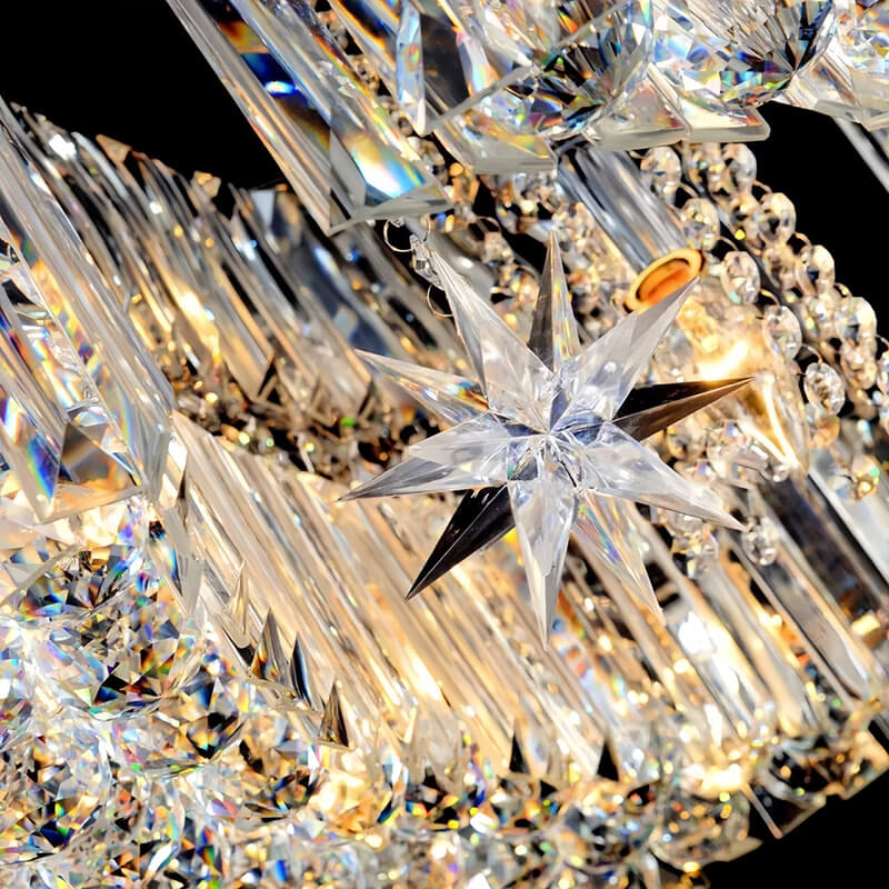 Elegant Moons and Stars Crystal  Chandelier - Ceiling Light