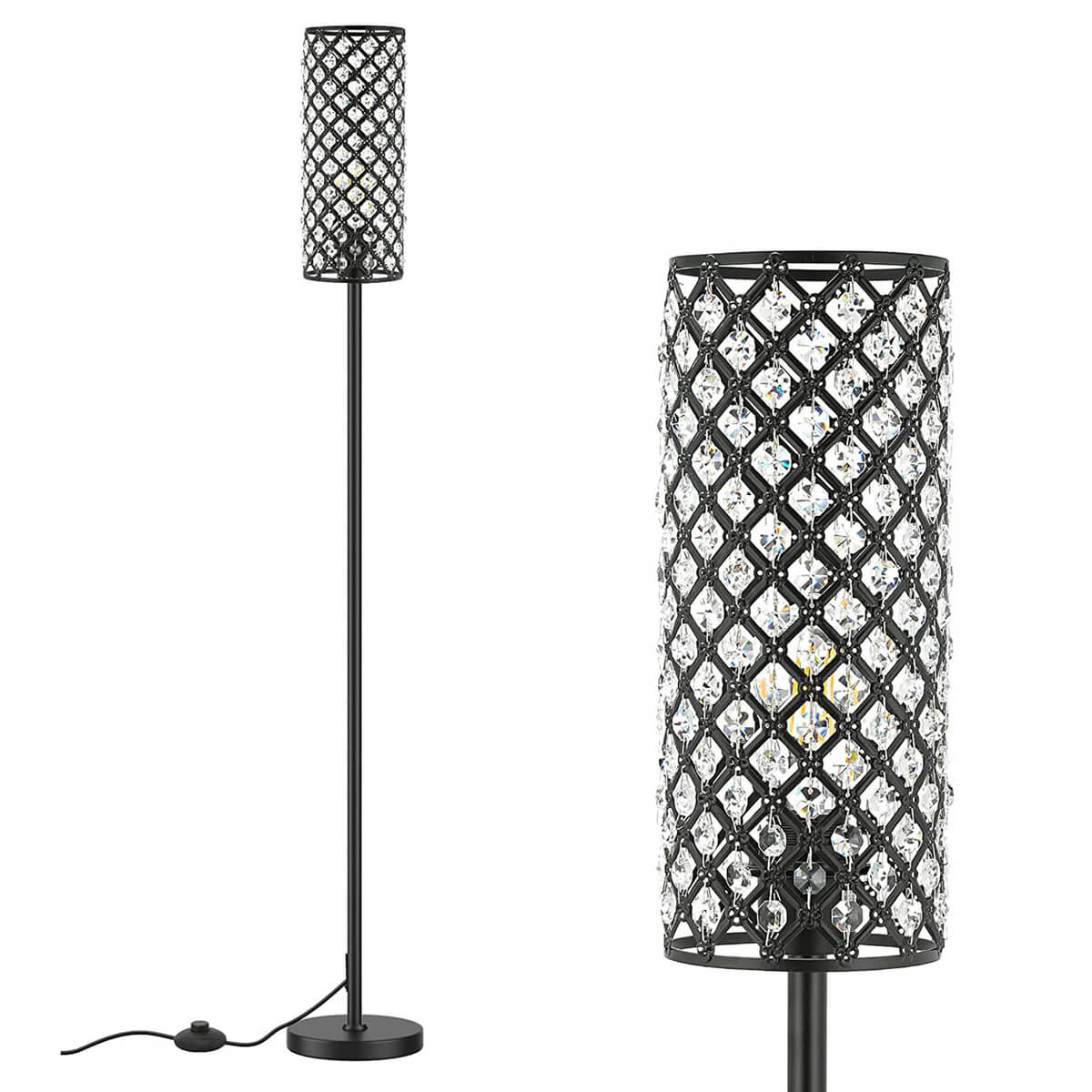 Floor-lamp-iron-modern-crystal-sofa-bedside-lamps-texture | Siljoy