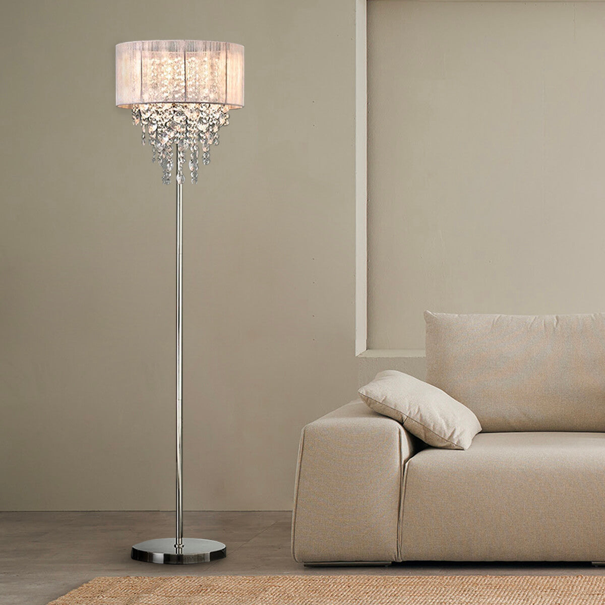 Floor lamp-crystal-light-luxury-Nordic-living-room-sofa-standing-lamp-sofa1 | Siljoy