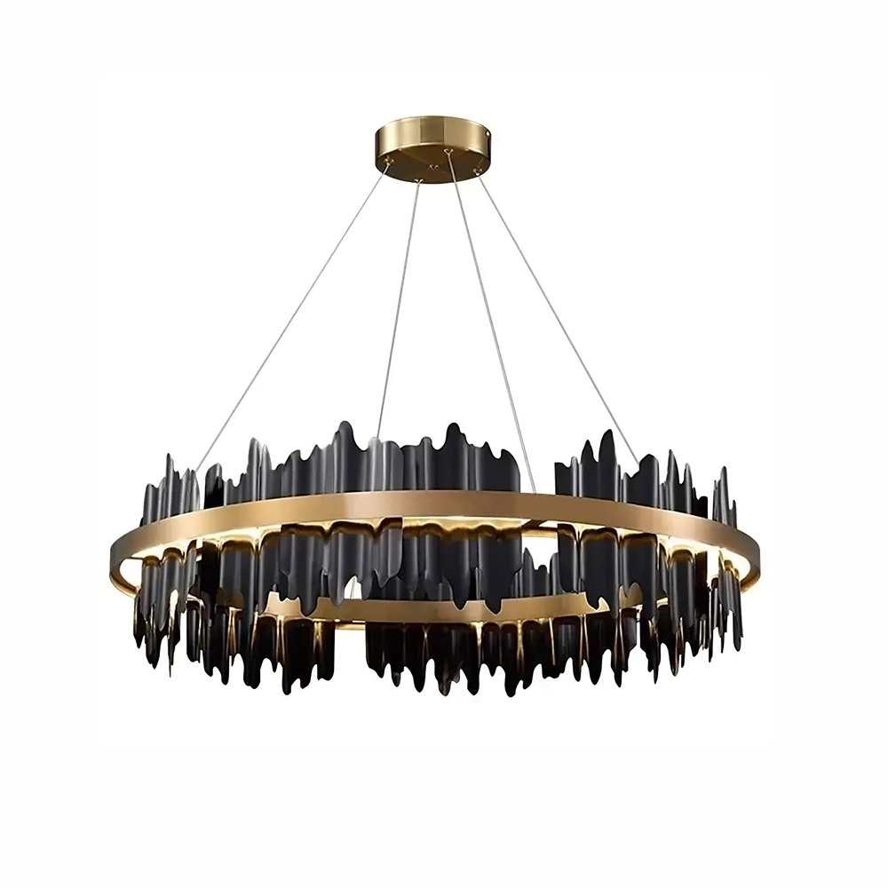 Iceberg-Round-Modern-Gold-Black-Chandelier-Sofary Lighting