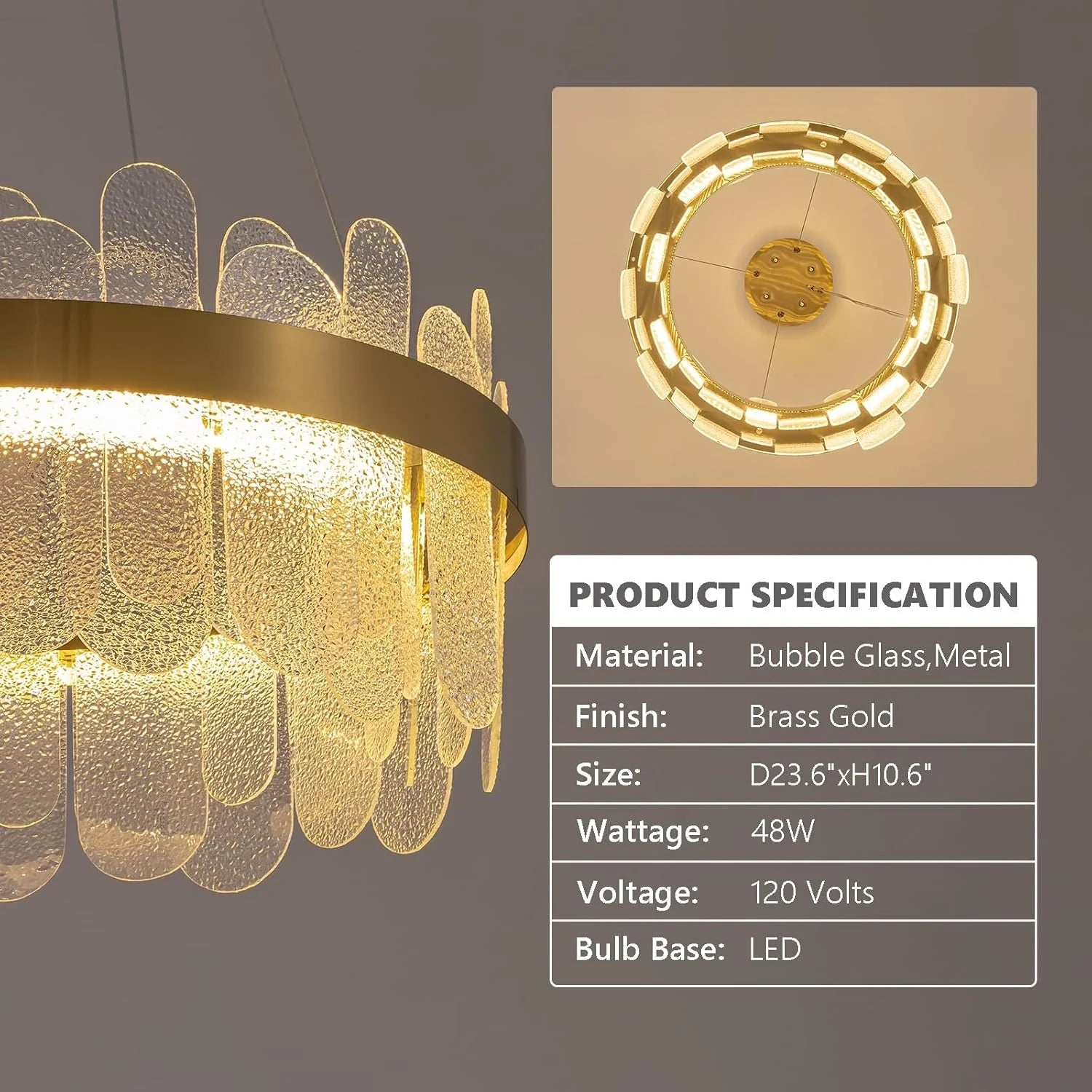 Luxury Duel Tier Round Crystal Chandelier - Sofary Lighting