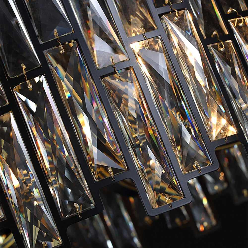 Modern Crystal Prism Drum Pendant Light - Sofary Lighting