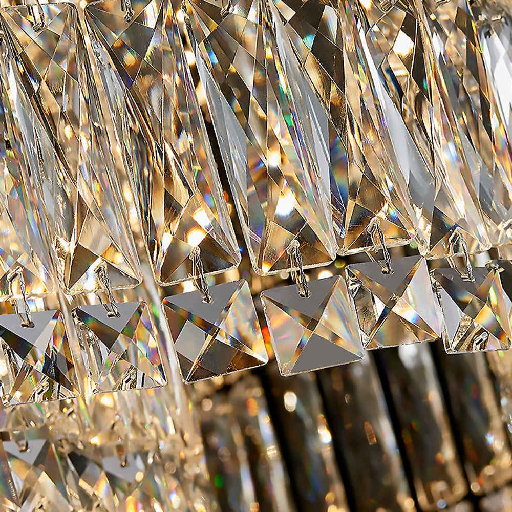 Modern Floral K9 Crystal Chandelier in Chrome - Sofary Lighting