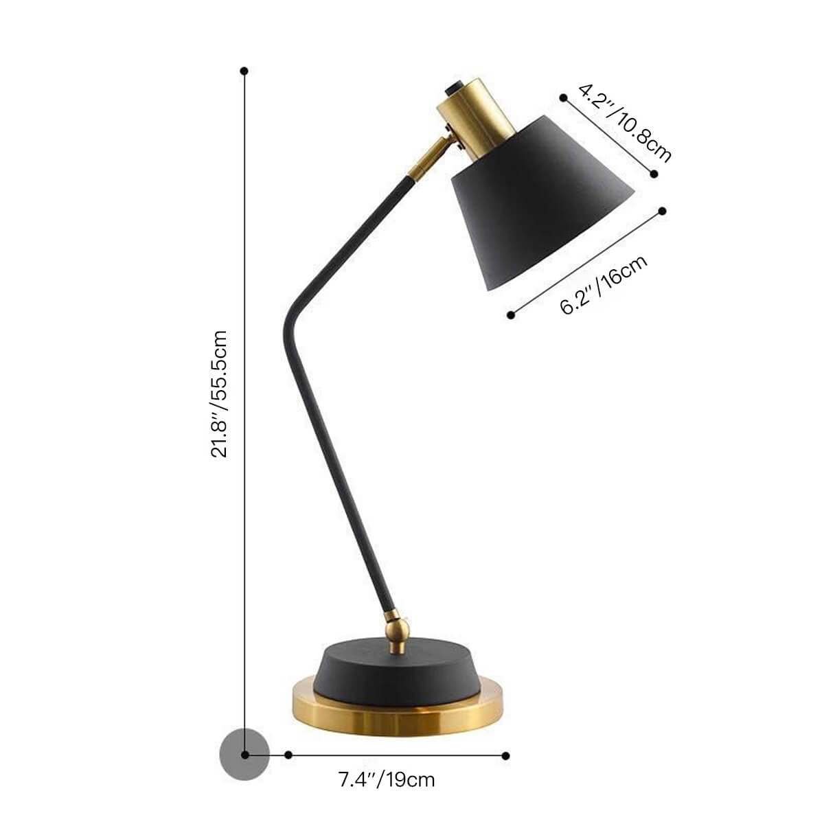 Nordic-modern-desk-lamp-hotel-bedroom-dimensions black | Siljoy