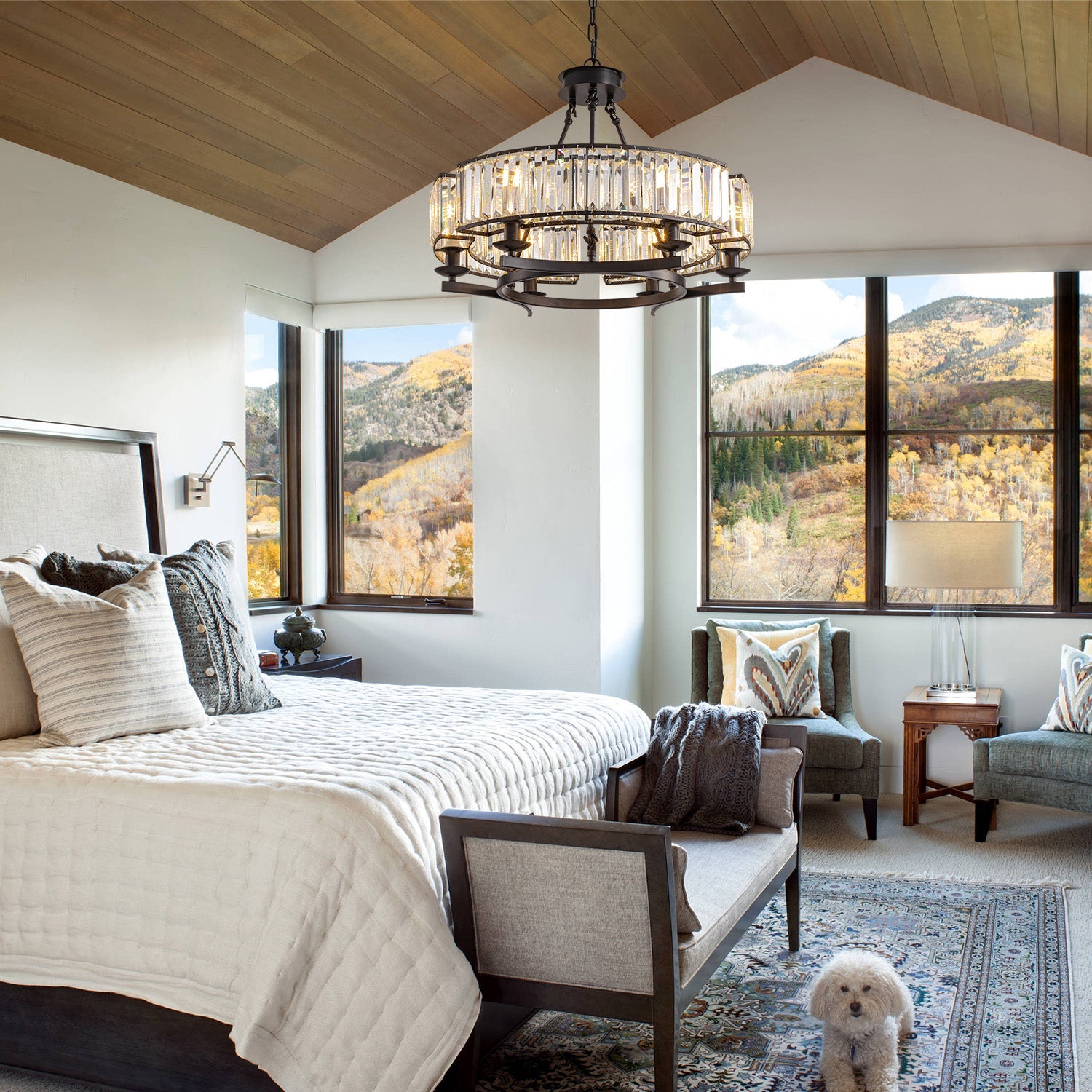 Round-Modern-Rustic-Crystal-Chandelier-bedroom-3