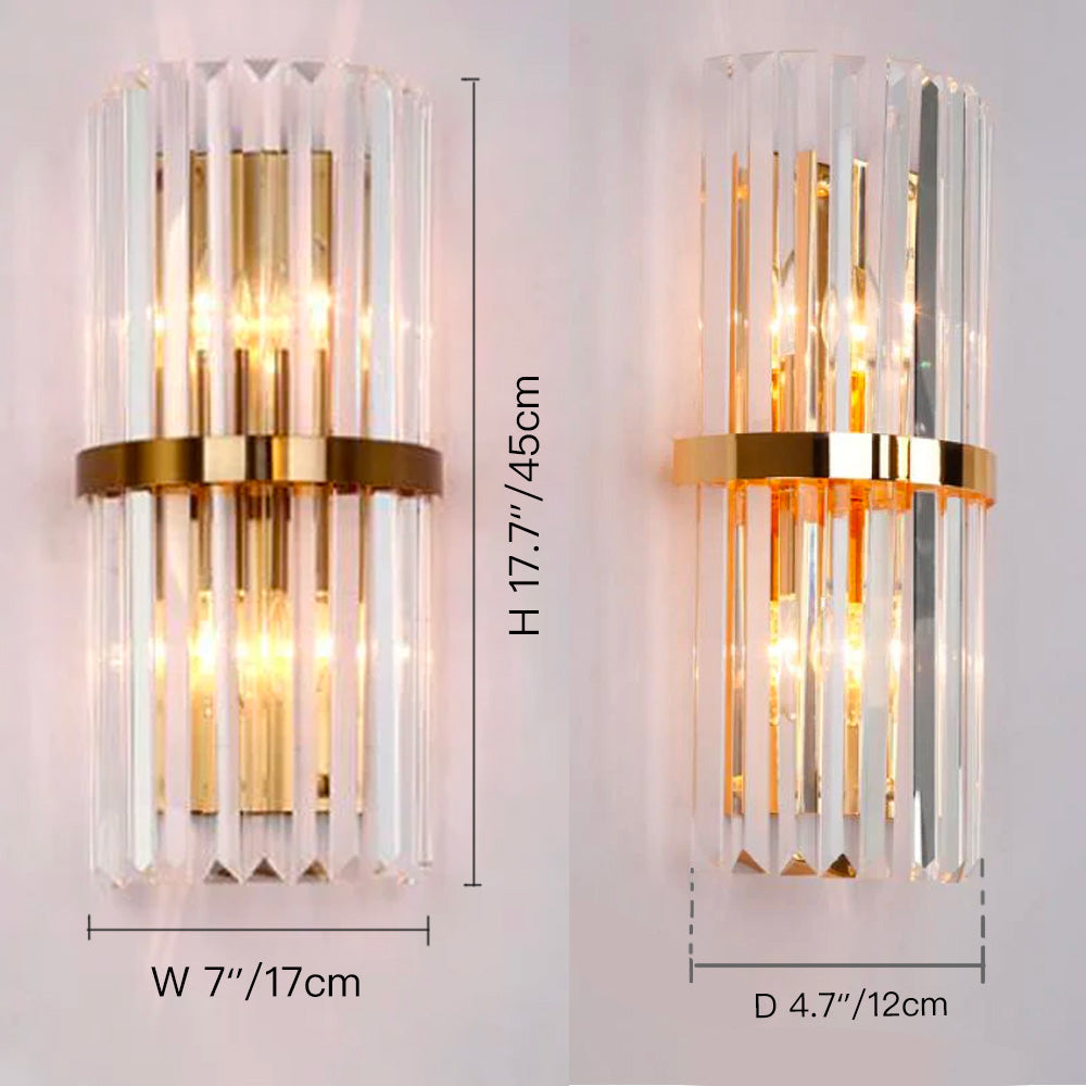 Crystal Wall Sconce Lighting Fixture---SIZE |Siljoy|