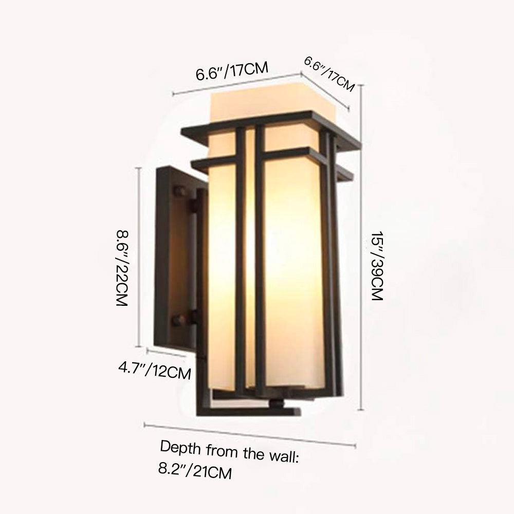 Wall Sconce With White Glass Shade---size | Siljoy