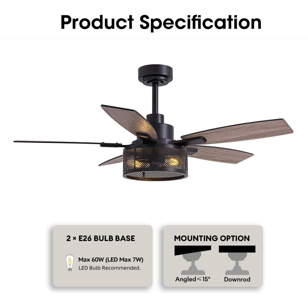 brise-46-farmhouse-rustic-black-cage-ceiling-fan-with-lights-remote-for-bedroom-living-room-15
