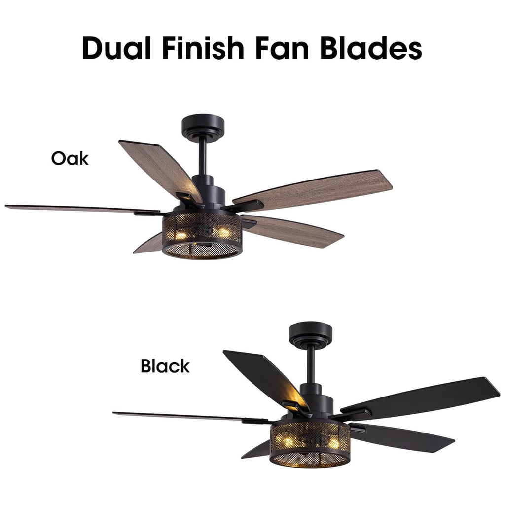 brise-52“-farmhouse-rustic-black-cage-ceiling-fan-with-lights-remote-included-ideal-for-bedroom-living-room-blade-forward-and-reverse-effect