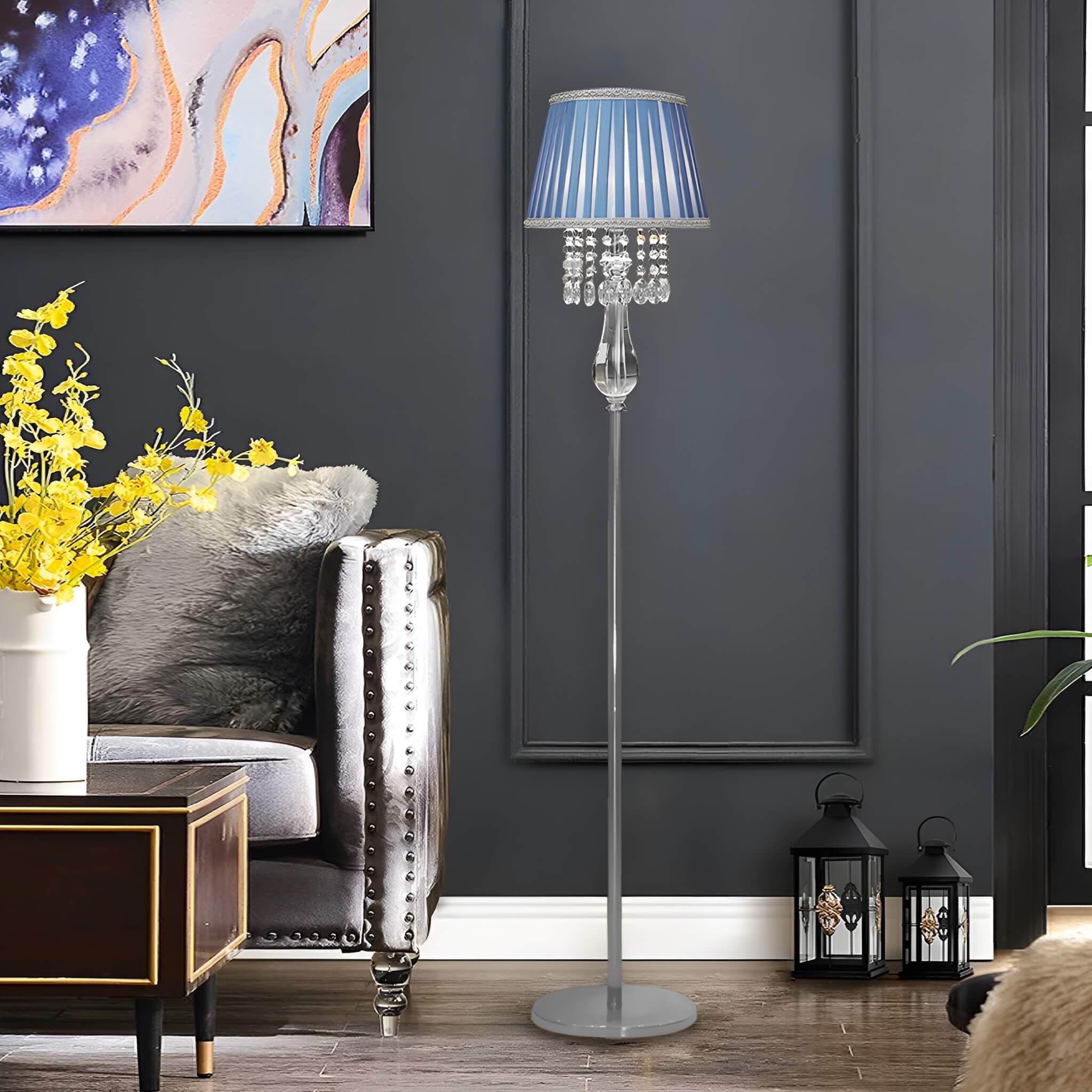 Fashion Crystal Floor Lamp -living-room-1|Siljoy