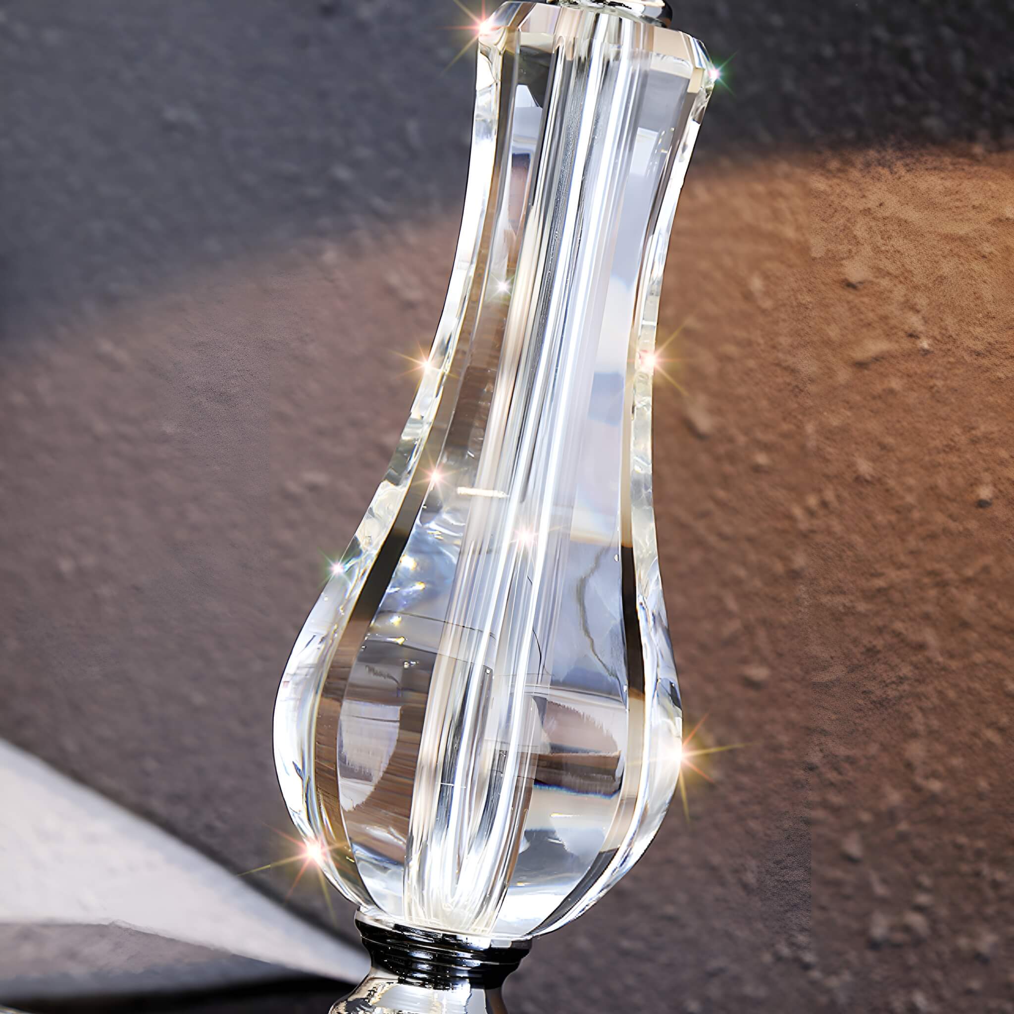 Fashion Crystal Table Lamp with Blue Lampshade-details-2 |Siljoy