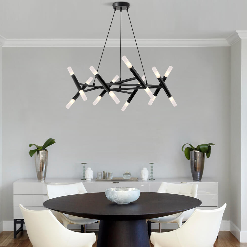 Mid Century Modern Polygonal Chandelier Living Room-2 | Sofary Lighting