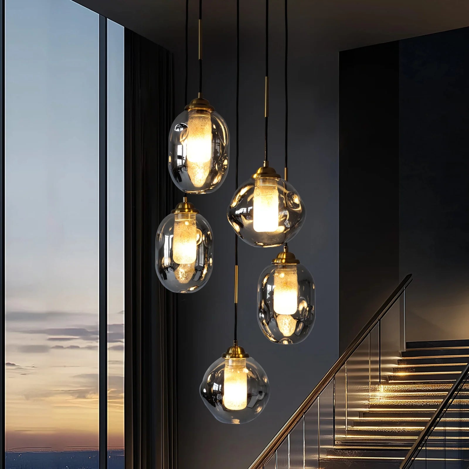 modern-lava-glass-multi-light-chandelier-ch475-sofary-lighting