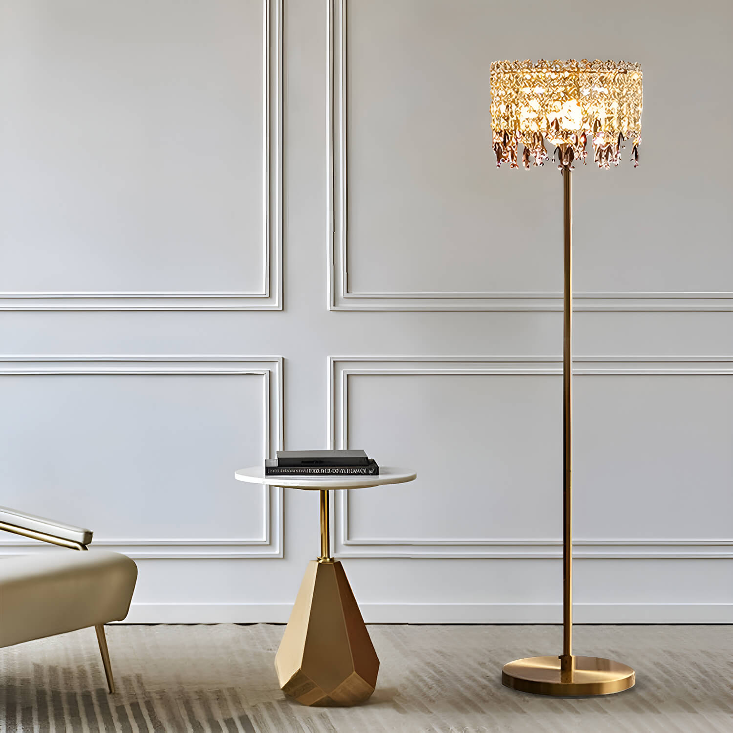 Modern Luxury Crystal Foor Lamp for Bedroom-living-room-2 |Siljoy