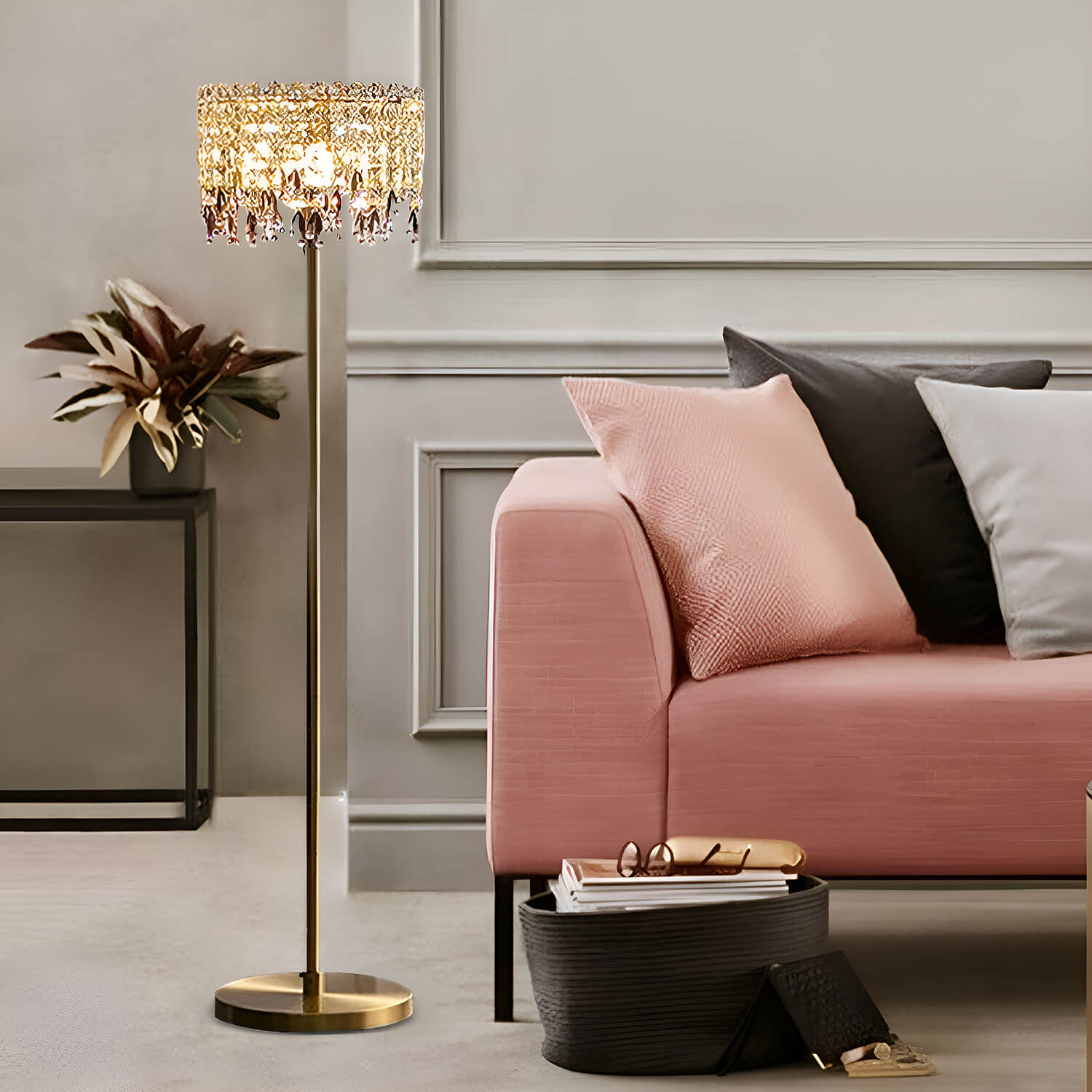 Modern Luxury Crystal Foor Lamp for Bedroom-living-room-3 |Siljoy