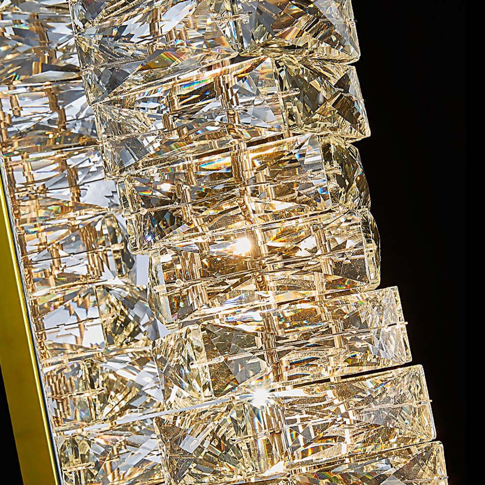 Modern Luxury Crystal Wall Lamp Bedroom Lamp-details| Siljoy