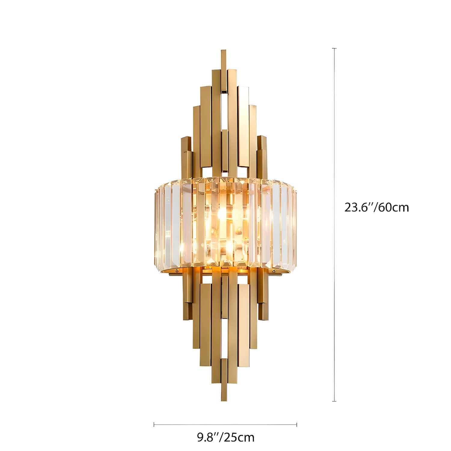 New Modern Luxury Crystal Wall Lamp for Living Room TV Background Wall Creative and Atmospheric Bedroom Bedside Wall Light-size | Siljoy
