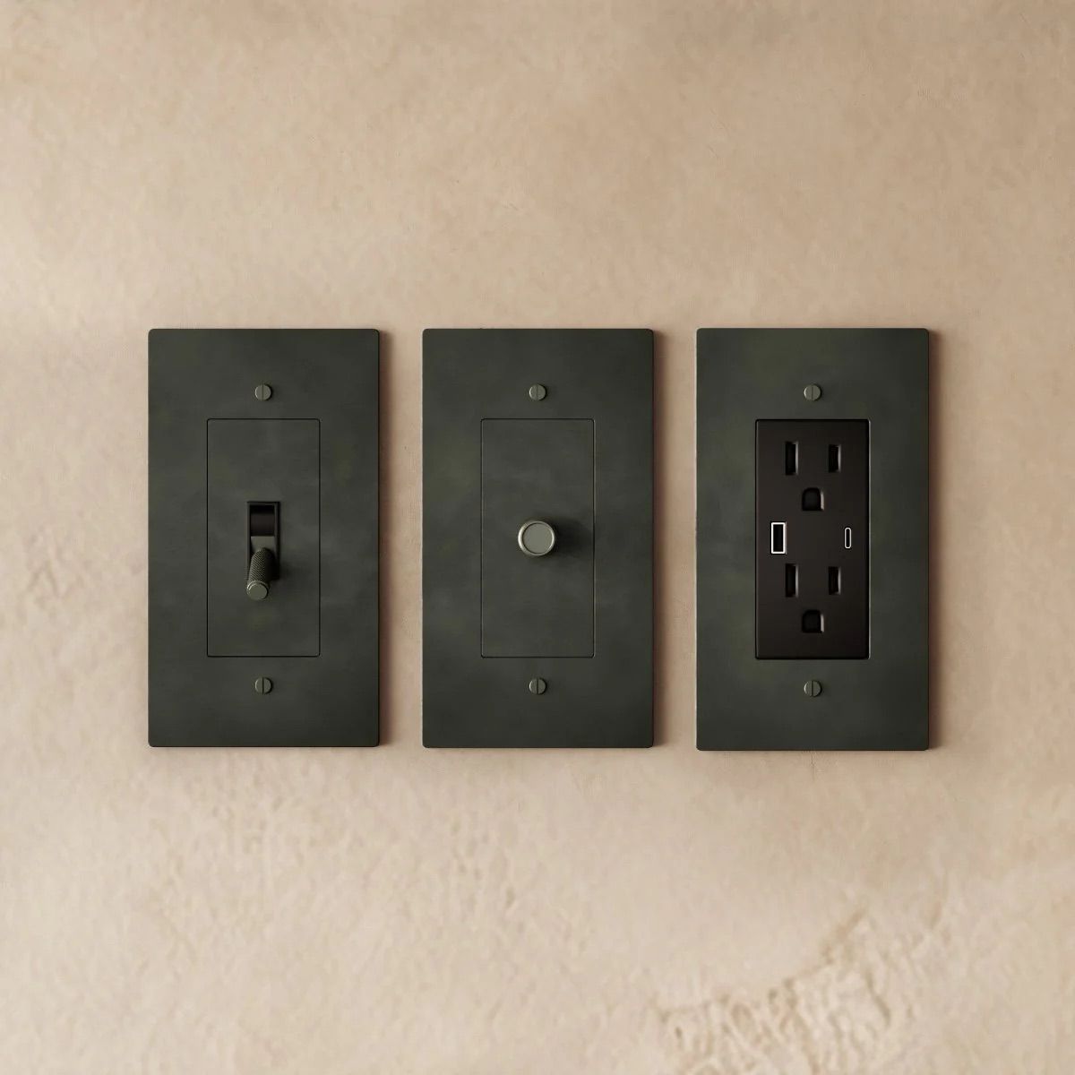 the-brass-electrical-sample-kit-bronze-with-patina | Sofary Lighting