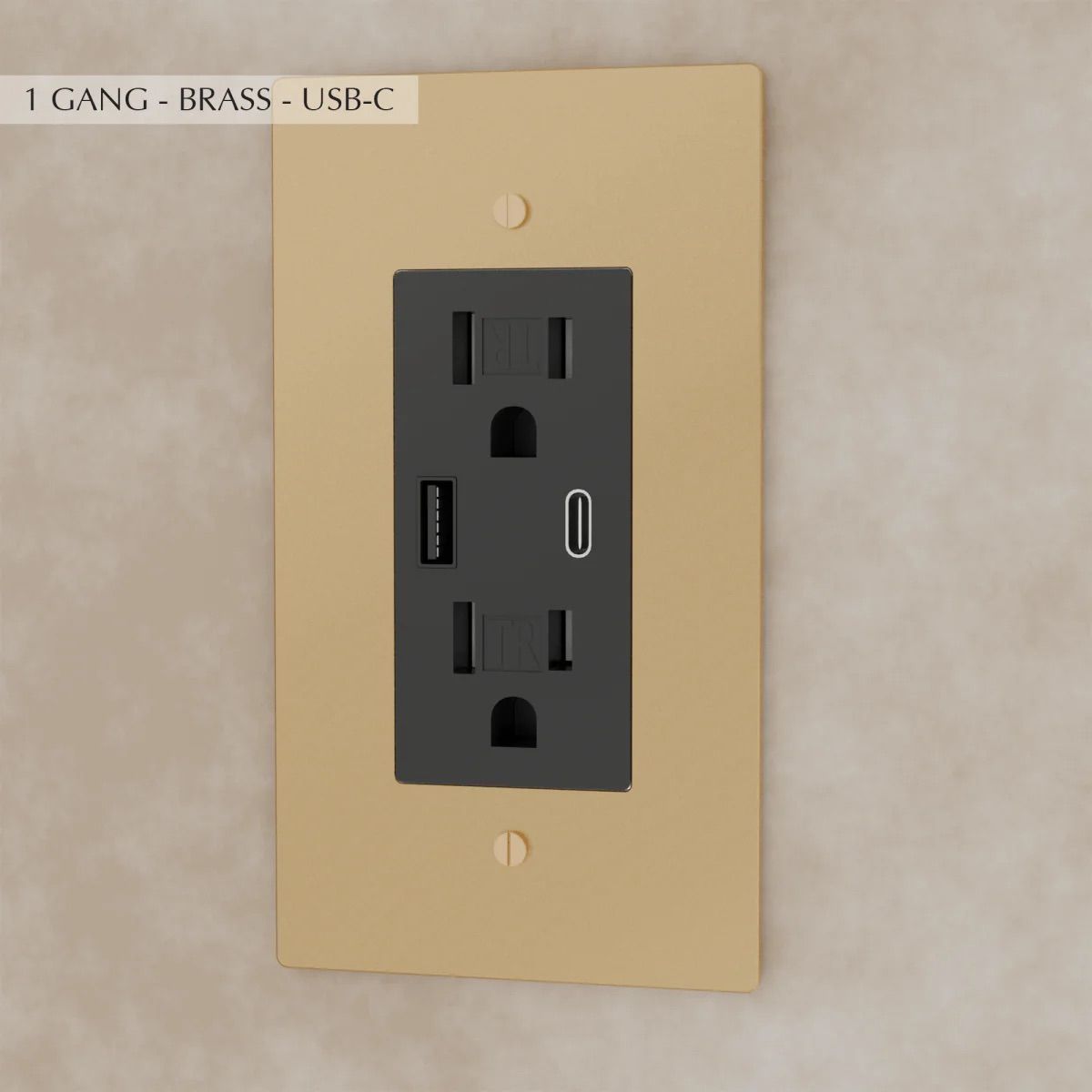 the-brass-outlet-brass-usb-1-gang | Sofary Lighting