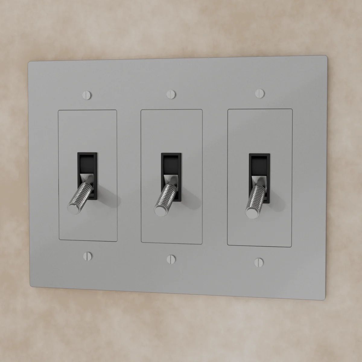 the-brass-toggle-switch-stainless-steel-3-gang | Sofary Lighting