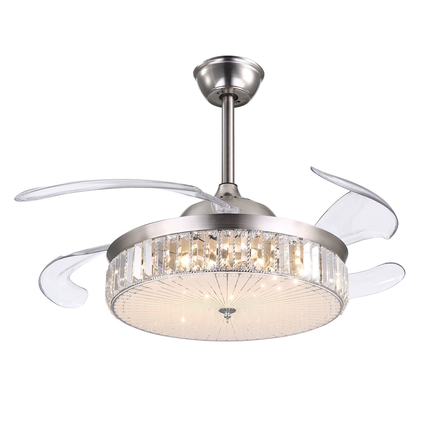 MOOONI-Fan-Chandelier-Color-Changing-Chrome-Retractable-Fan