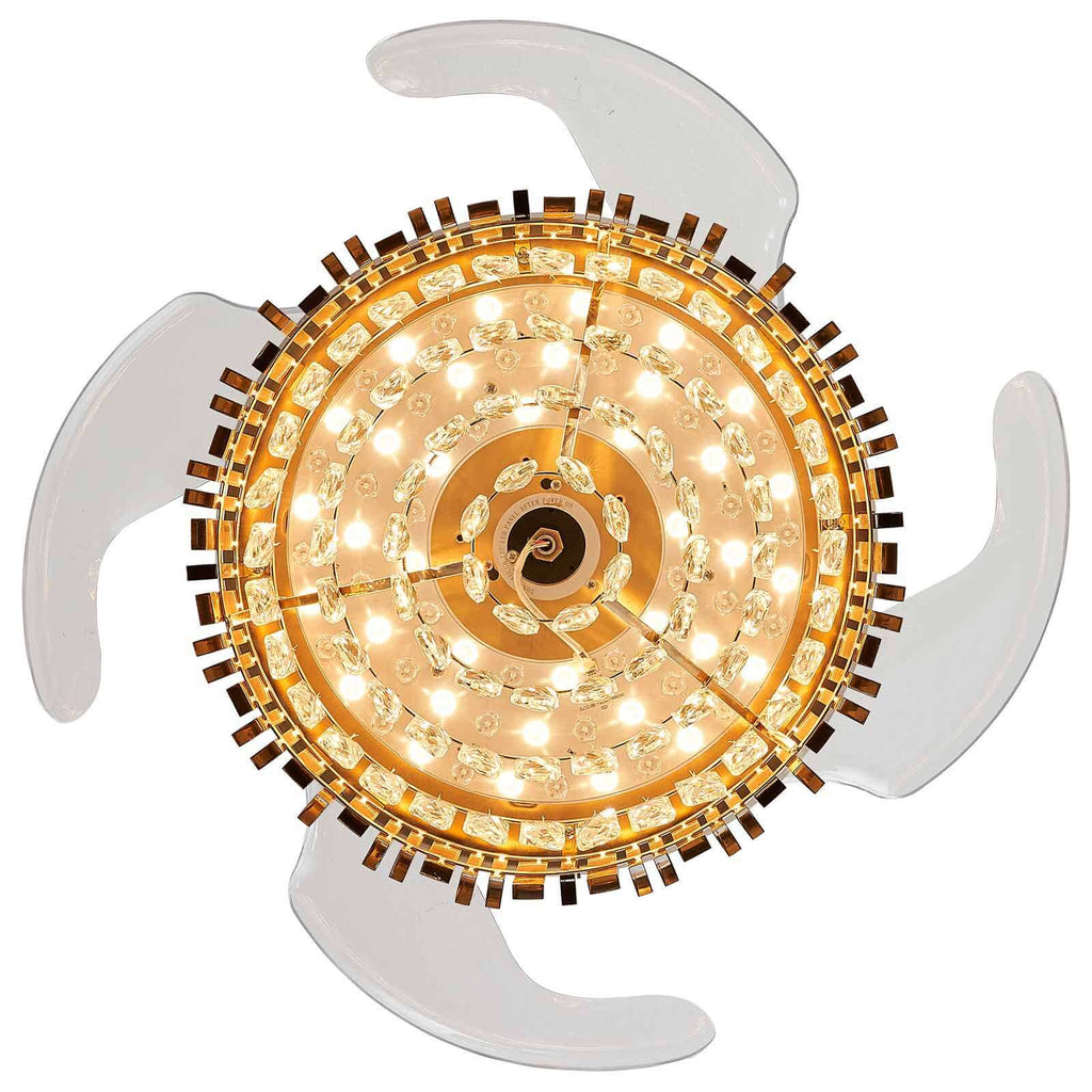 Round French Golden Crystal Fandelier Indoor