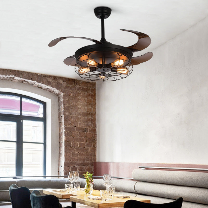 Industrial Ceiling Fan Cage Light