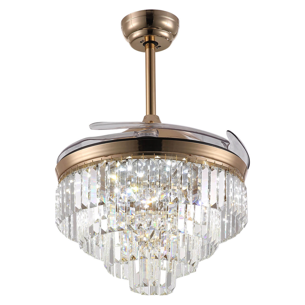 Top-Rated Crystal Gold Retractable l Fandelier