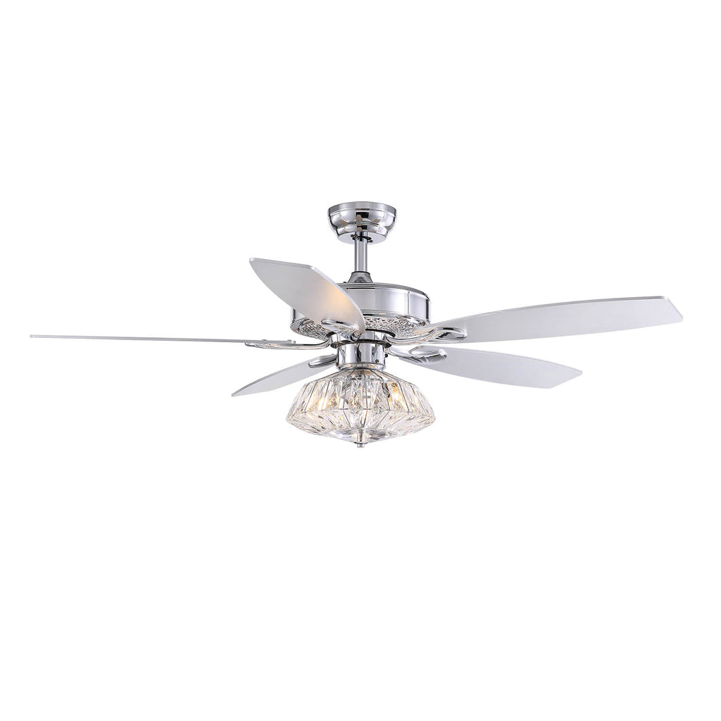 MOOONI-Ceiling-Fan-Light-Chrome-Trapezoidal-Crystal-Strip-Fandelier-50“