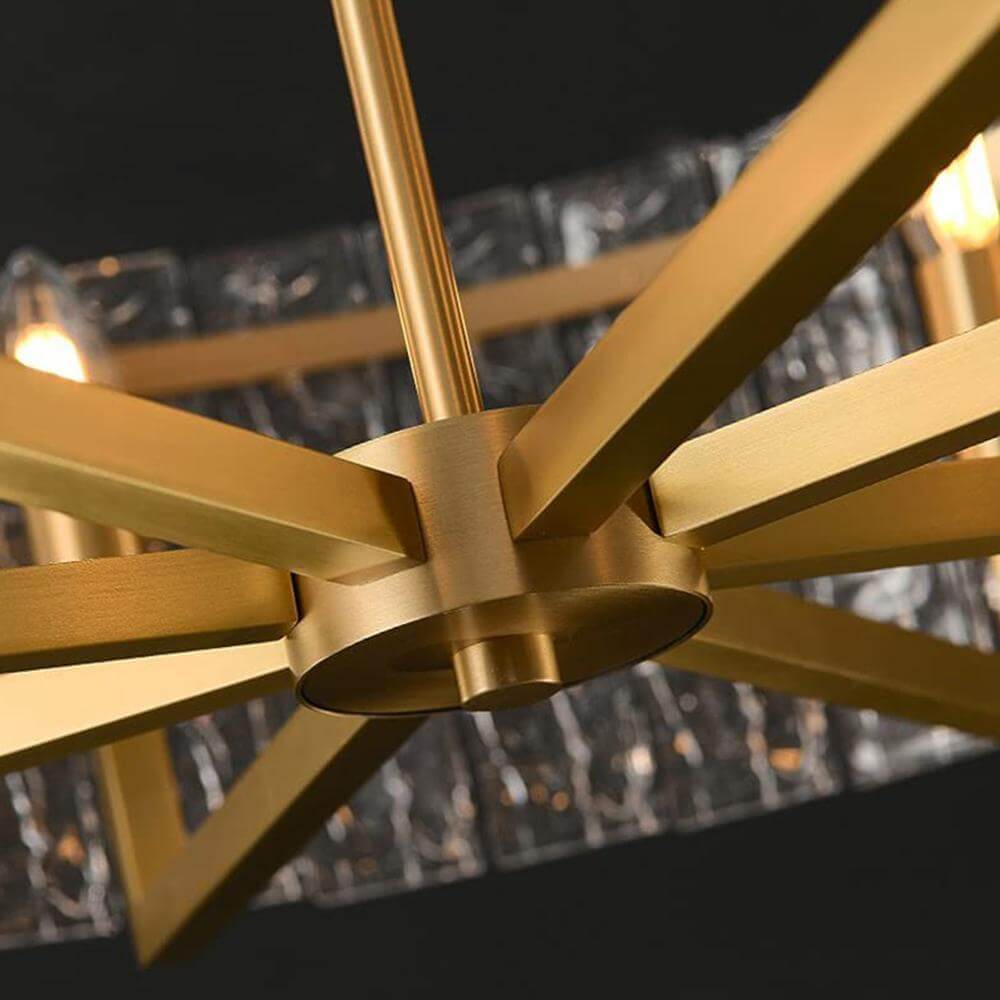 Vintage-Gold-Drum-Crystal-Chandelier-Metal-Frame