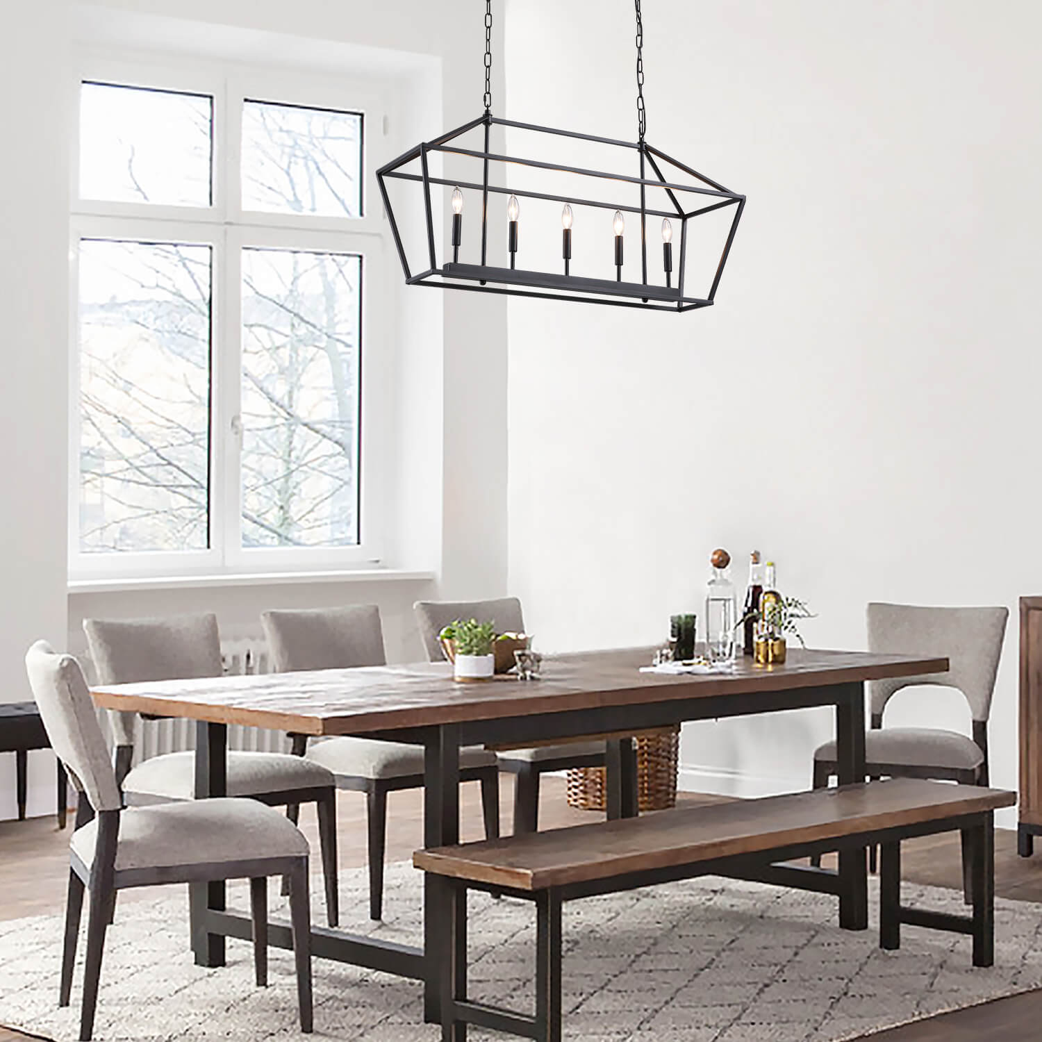 Rustic Iron Handmade 5 Lights Chandelier