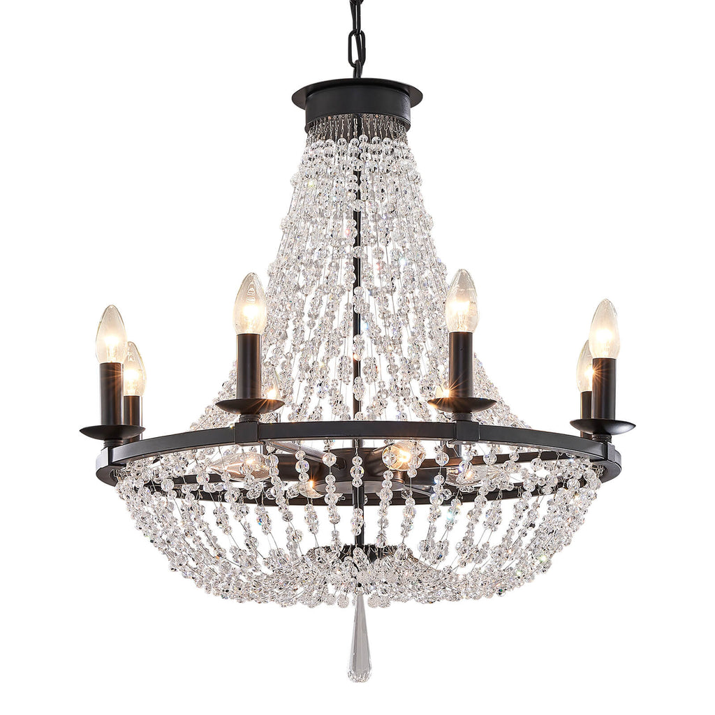 Victoria Candle Crystal Ceiling Light