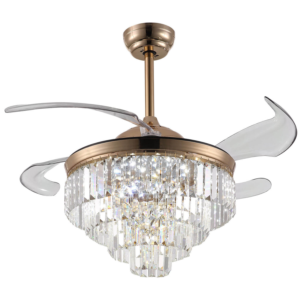 Top-Rated Crystal Gold Retractable l Fandelier