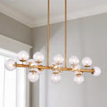Gold Watermelon Shaped Crystal Chandelier