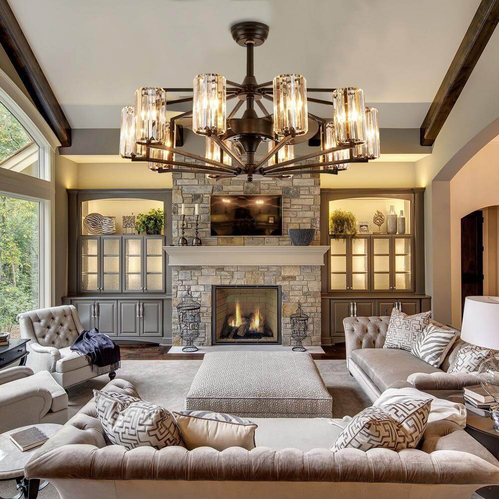 MOOONI-Fandelier-Bronze-Fan-Chandelier-Living-Room