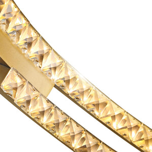 Gold Circular Rings Crystal Chandelier