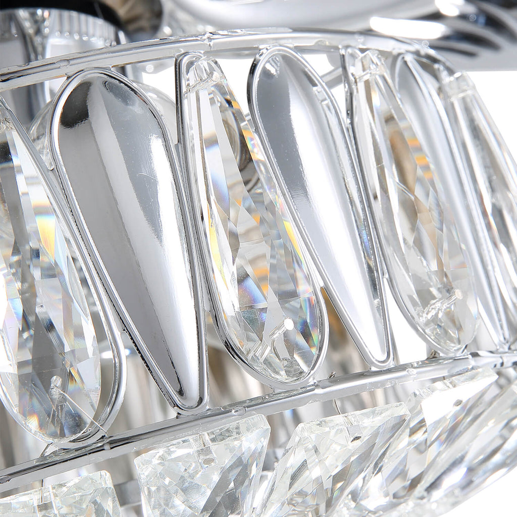 MOOONI-Ceiling-Fan-Light-Chrome- Fourdrinier-Crystal-Fandelier-51“-Crystal-Detail