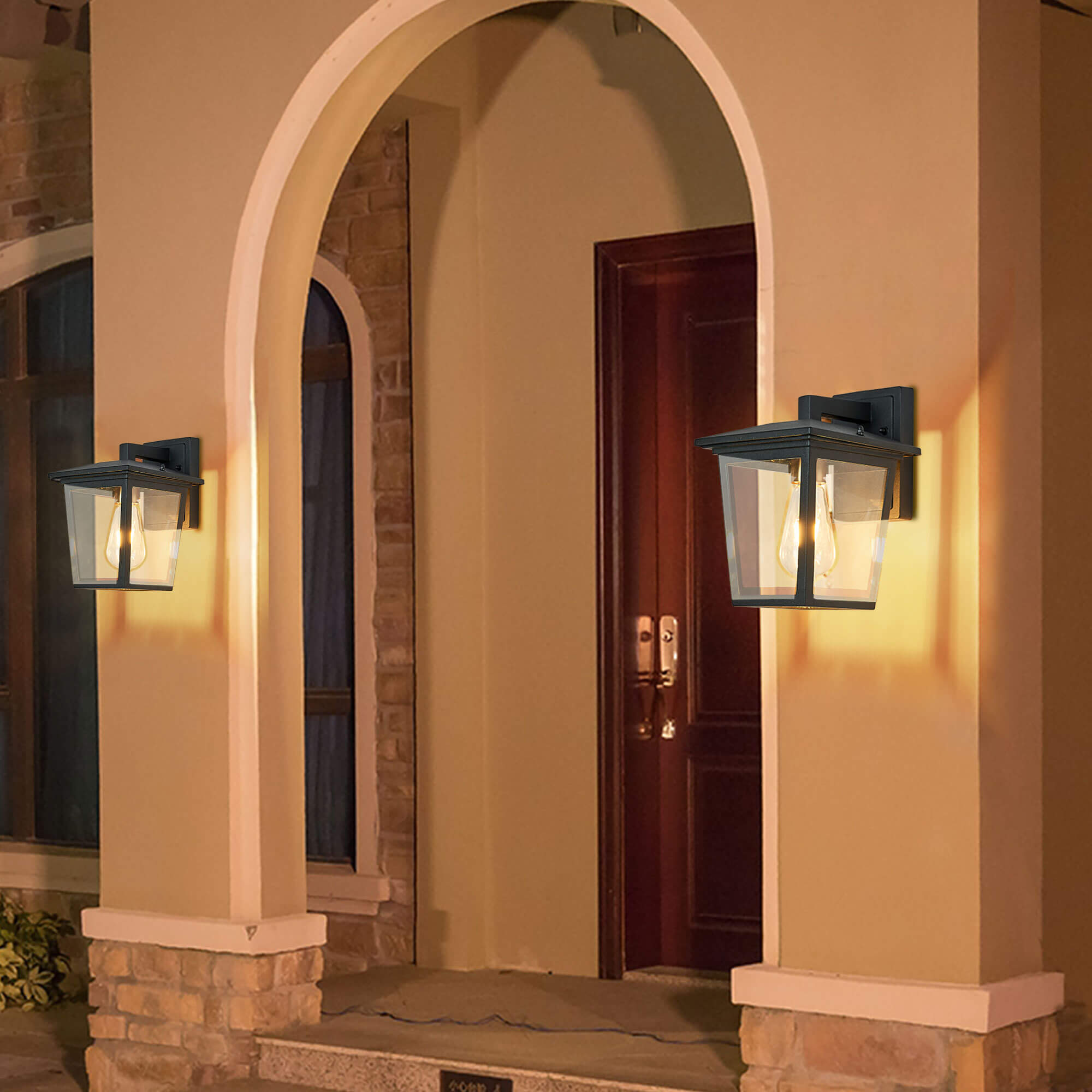 Rustic-Matte-Black-Metal-Frame-Outdoor-Wall-Sconce